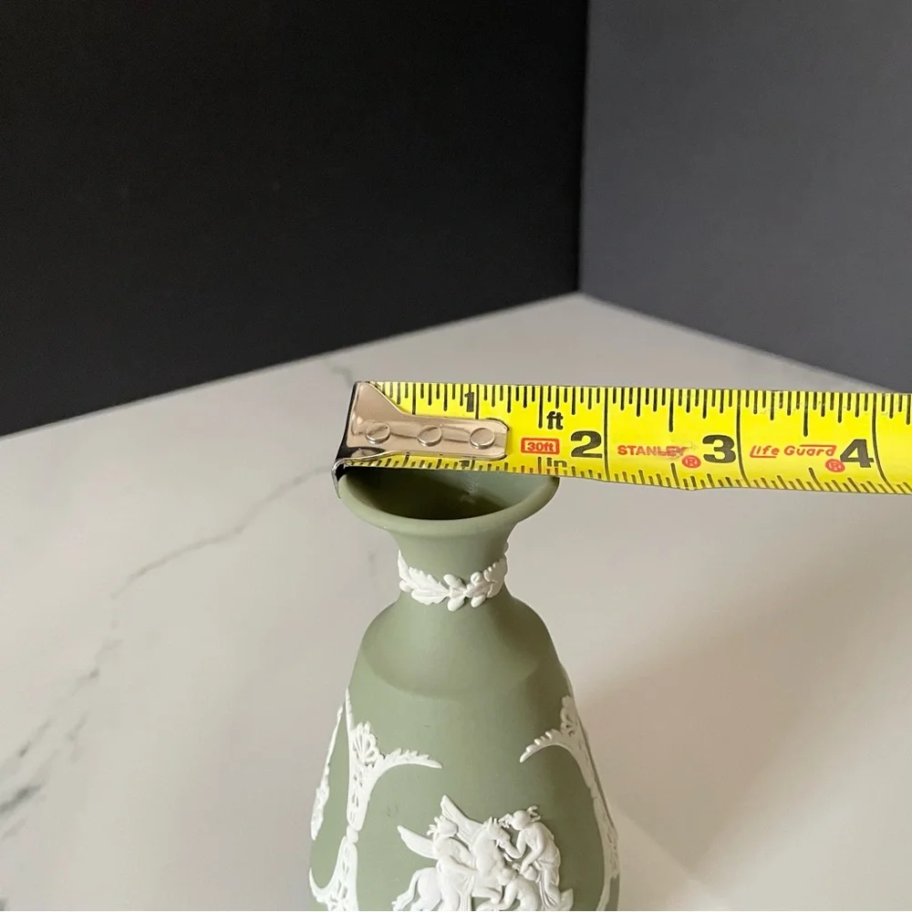 Green Bud Vase - Jasperware by Wedgwood